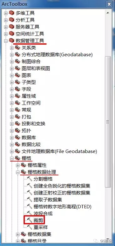 arcgis中矢量裁剪柵格影像及影像合併附練習數據下載