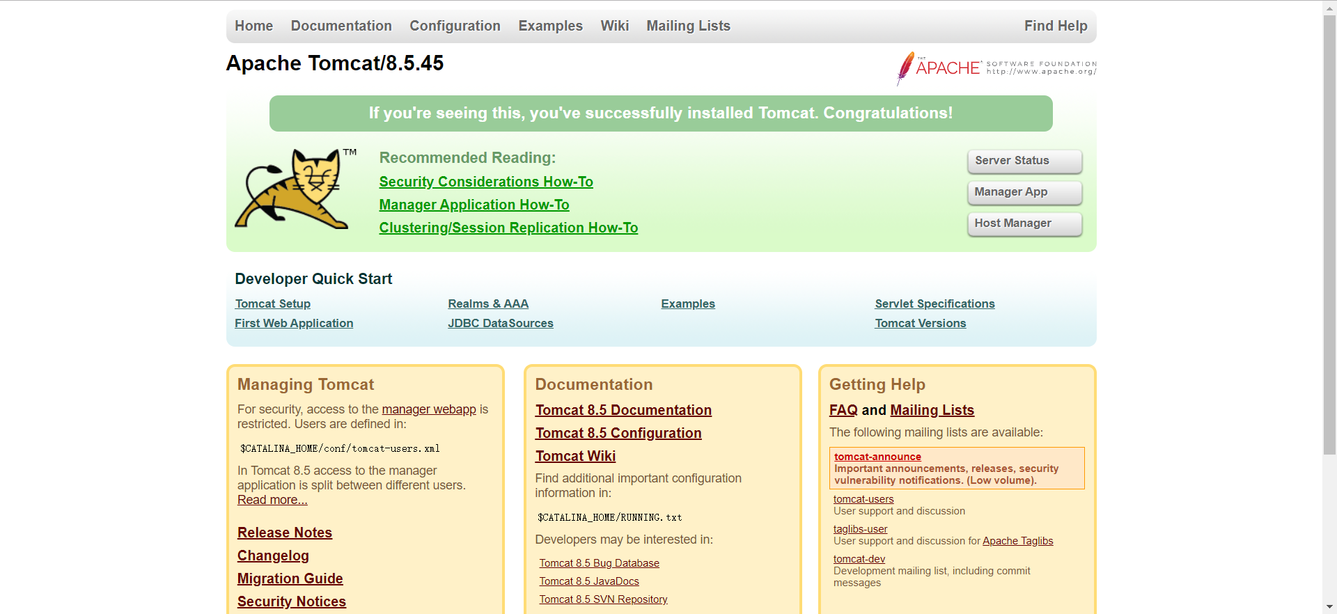 Tomcat | Windows10 安装部署Tomcat8.5过程记录_windows tomcat 8.5.9-CSDN博客