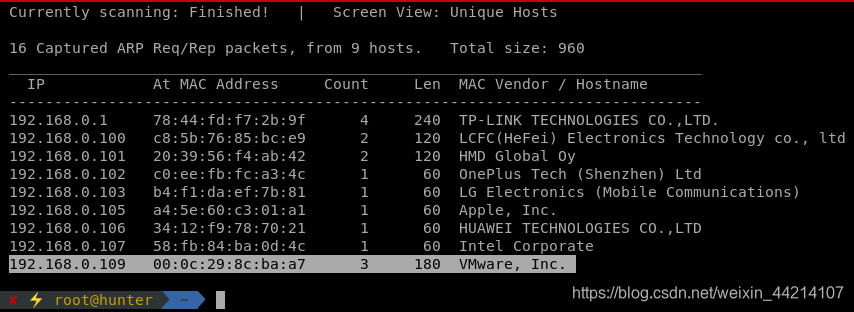 netdiscover