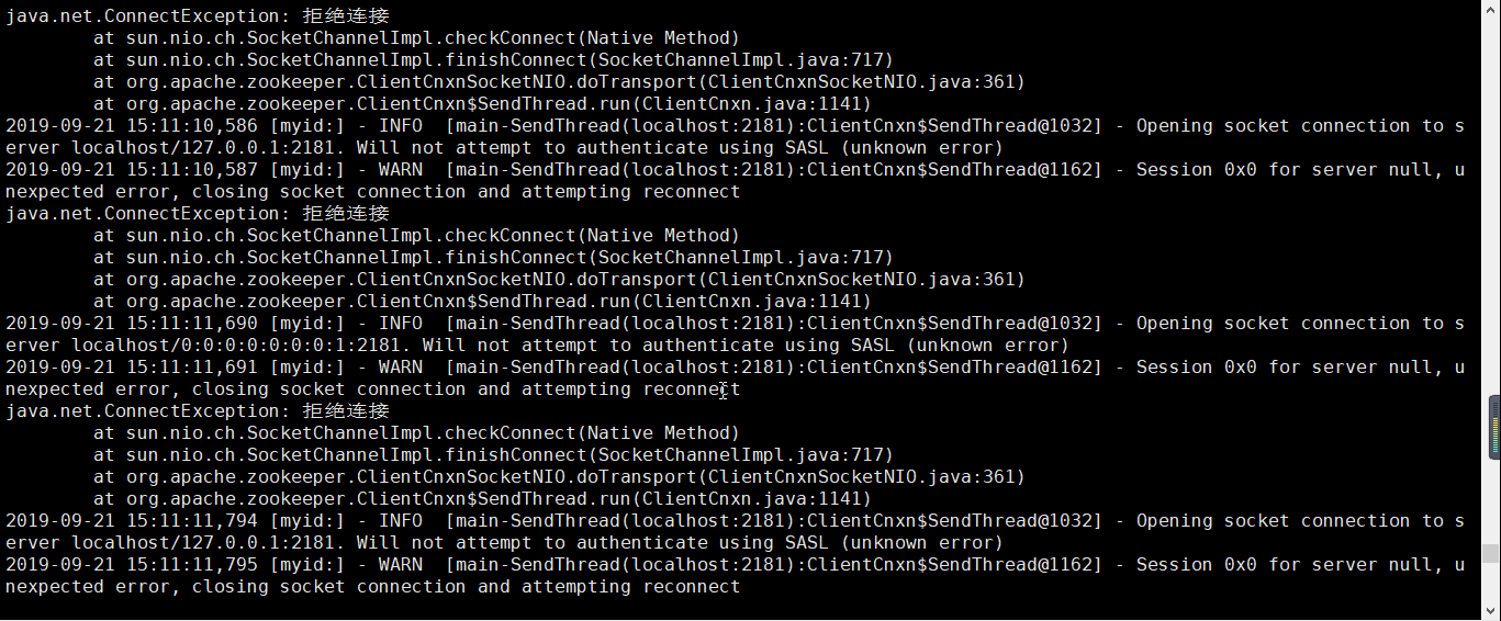 使用使用 sh zkCli.sh命令出现拒绝连接的情况_zkcli使用拒绝连接CSDN博客