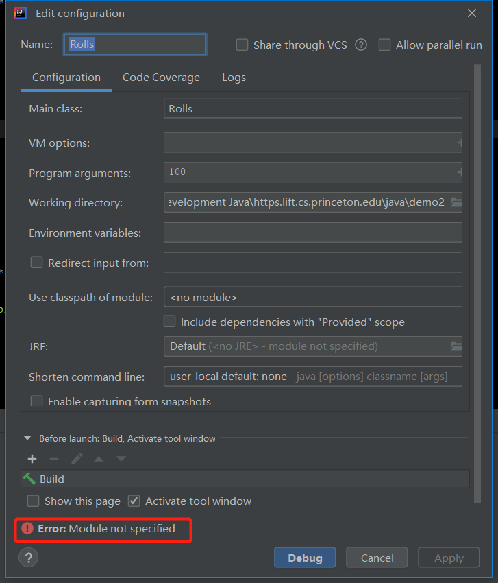 module not specified intellij spring boot