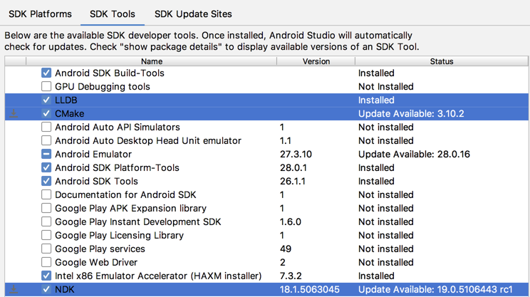 AndroidStudio NDK