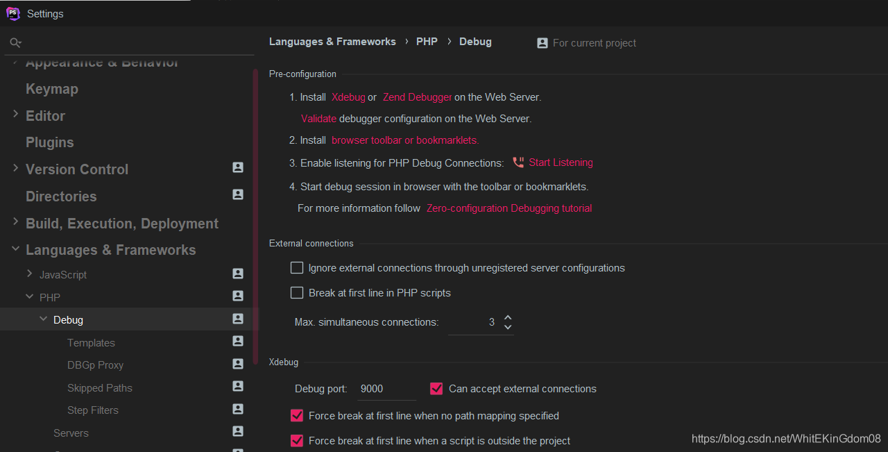 phpstorm 配置 xdebug