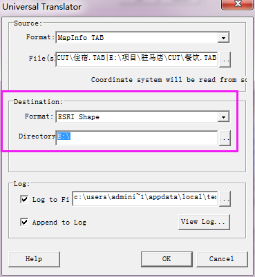 mapinfo universal translator headers all caps