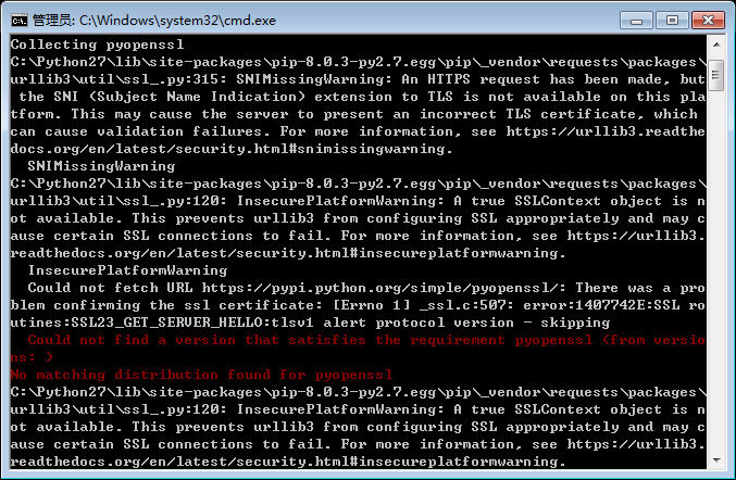 Solution for Could not find a version that satisfies the requirement ...