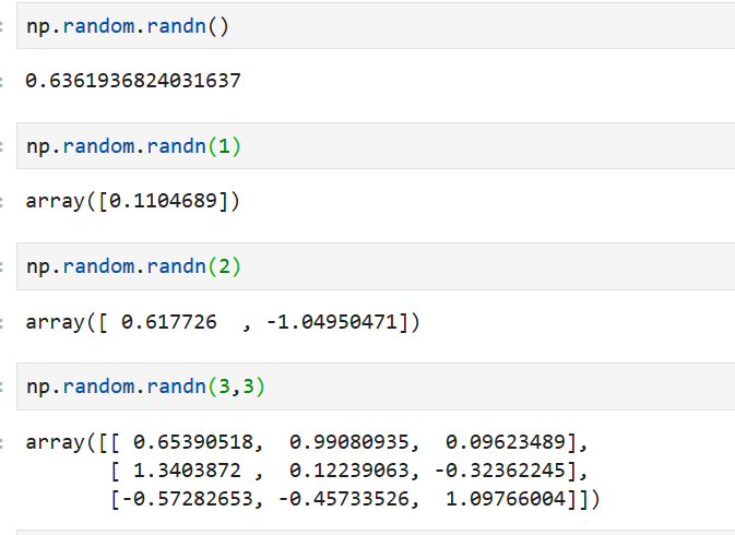 numpy-np-random-rand-np-random-randn-range-np-arange-np-random