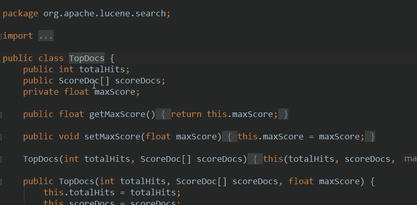 class-TopDocs的信息里面有数组