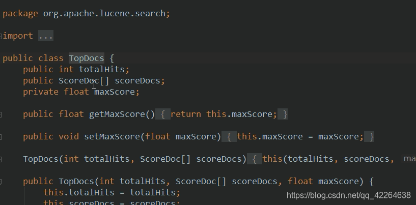 class-TopDocs的信息里面有数组