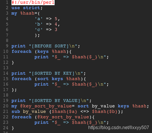 perl assign list to hash