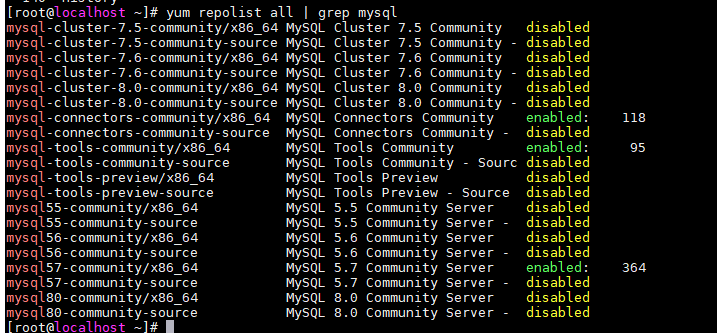 mysql 所有版本