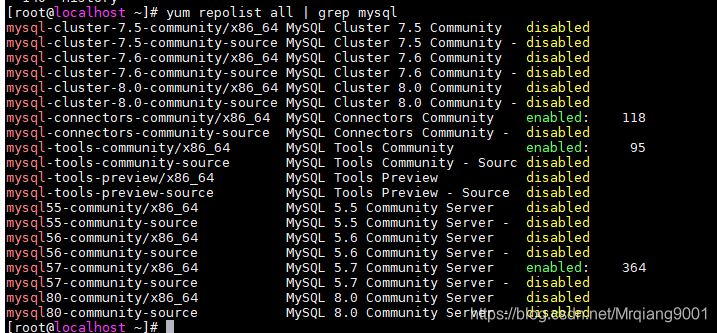 mysql 所有版本