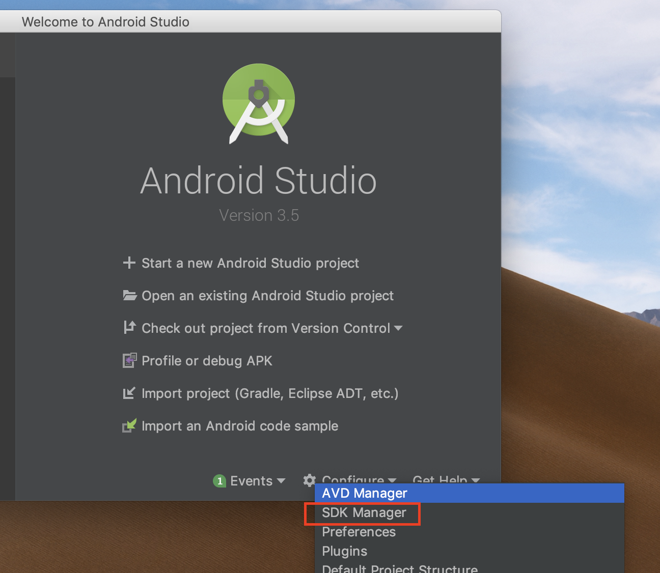 mac android studio sdk