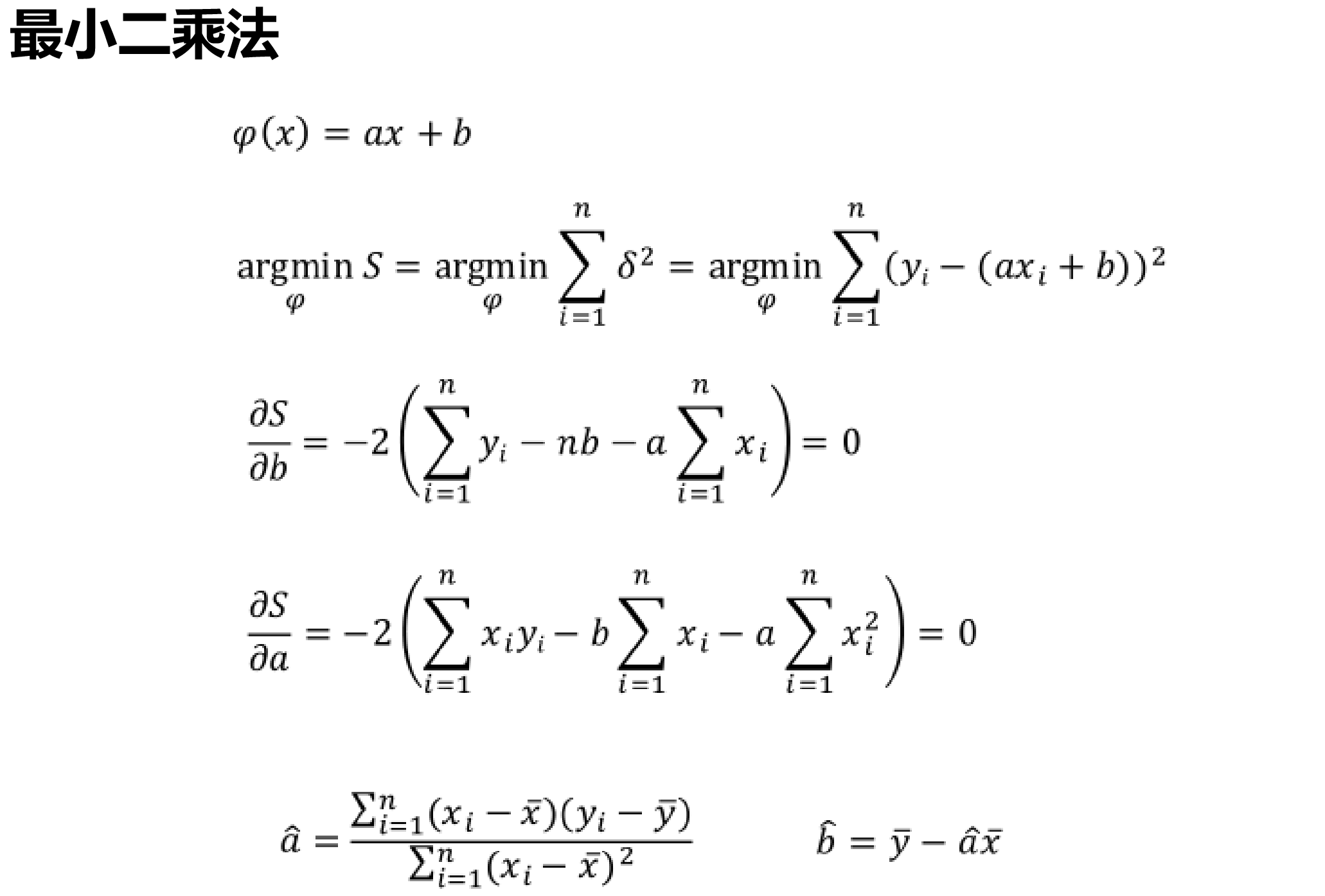 最小二乘法图片