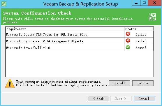Veeam 9.5 搭建及简单的使用_changed block tracking cannot be enabled: one or m ...
