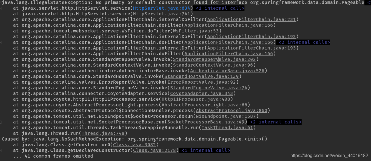 No Primary Or Default Constructor Found For Interface Org no-primary-or-default-constructor-found-for-interface-org