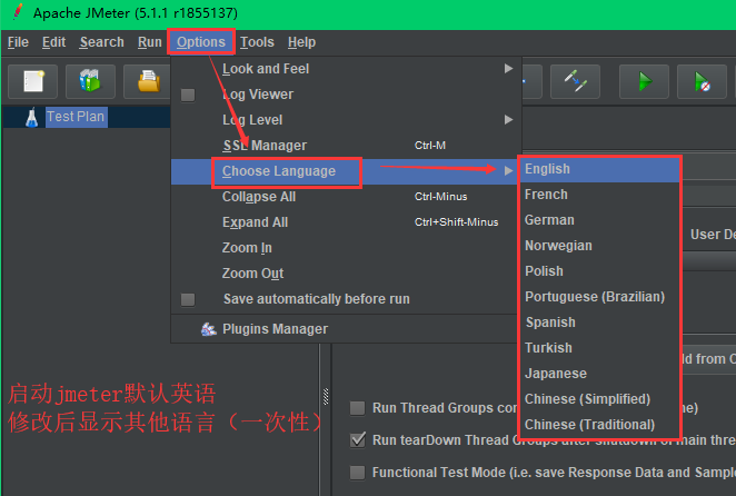 Jmeter Jmeter 修改启动默认语言 将英文版修改为其他语言版本 故三殇 博客空间 软件测试 Csdn博客