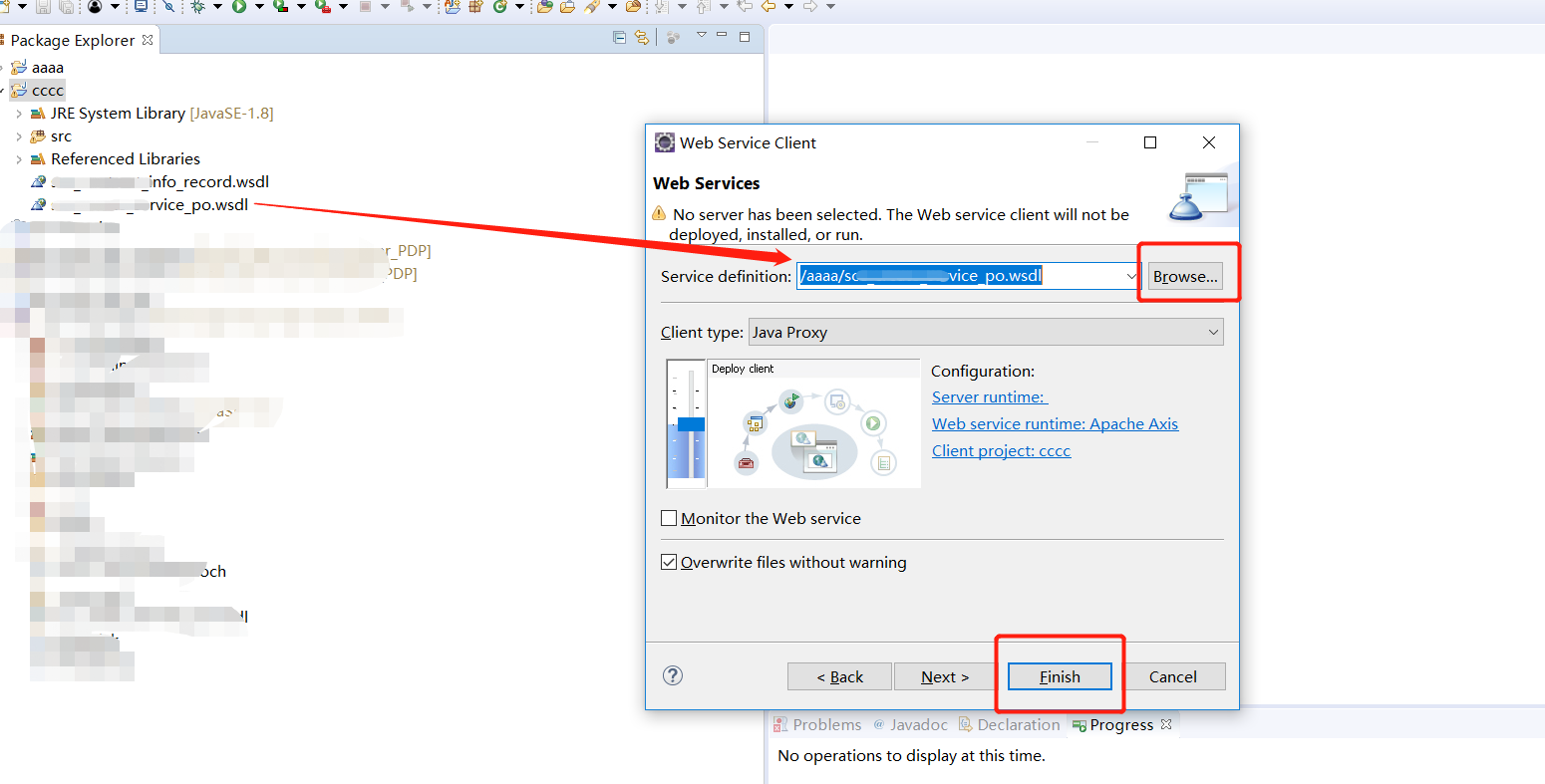 eclipse利用wsdl(url或者wsdl文件)生成webservice客户端代码