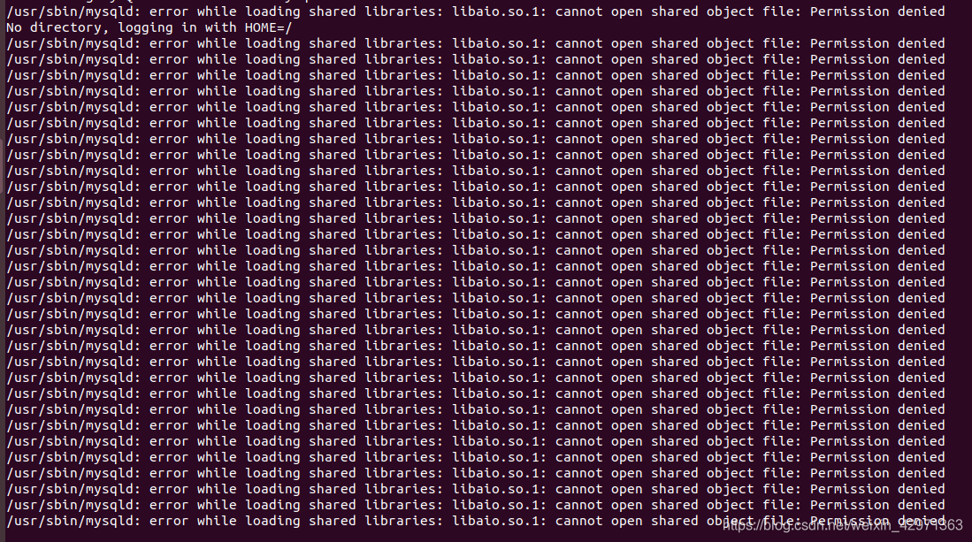 error while loading shared libraries: libaio.so.1: cannot open shared ...