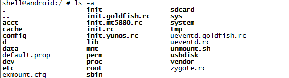ls -a