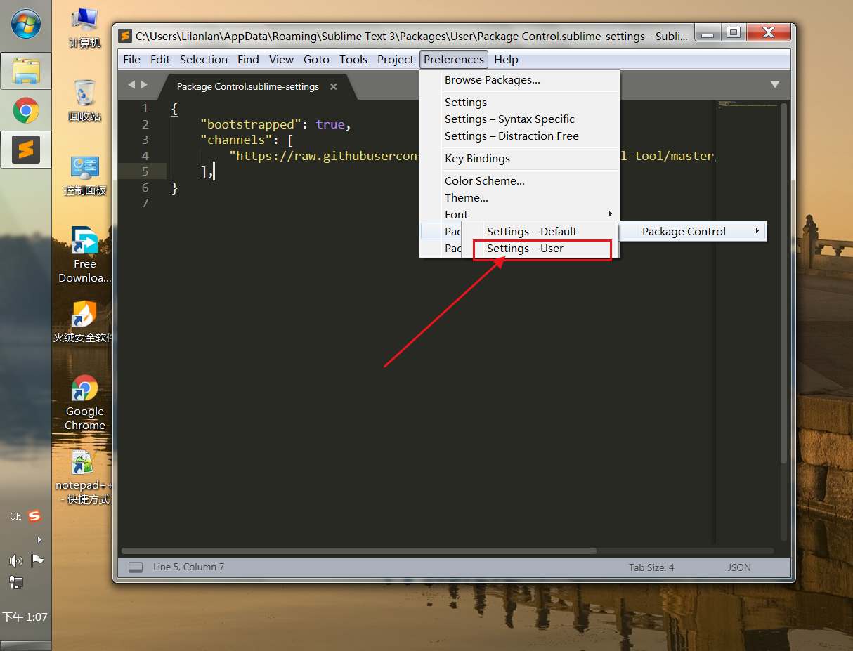 how to install python packge on window sublime text editor