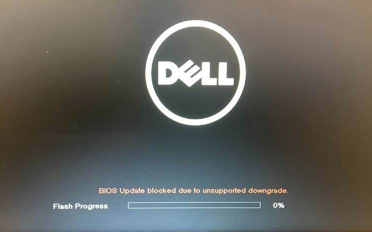 BIOS update blocked