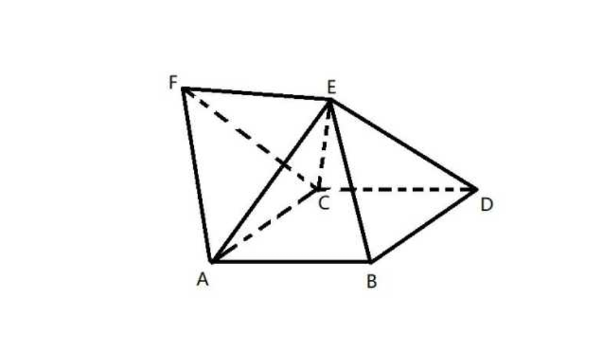 四棱锥和三棱锥重叠求面数