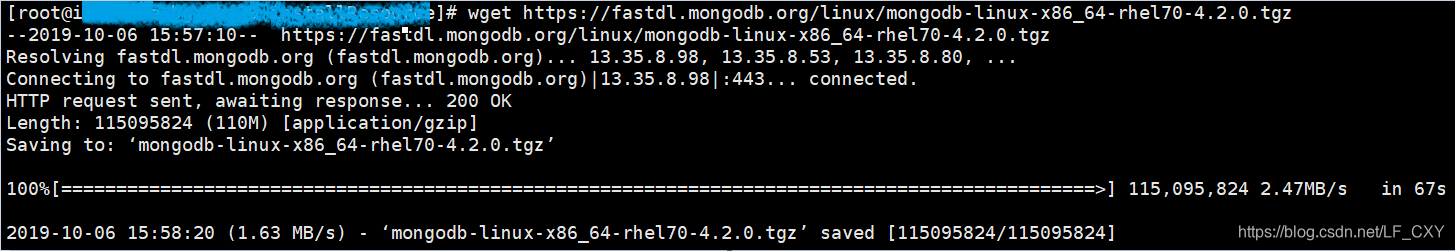 通过wget下载MongoDB安装包