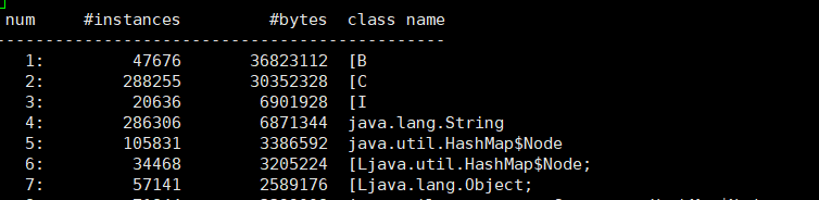 JVM jmap -histo 简介