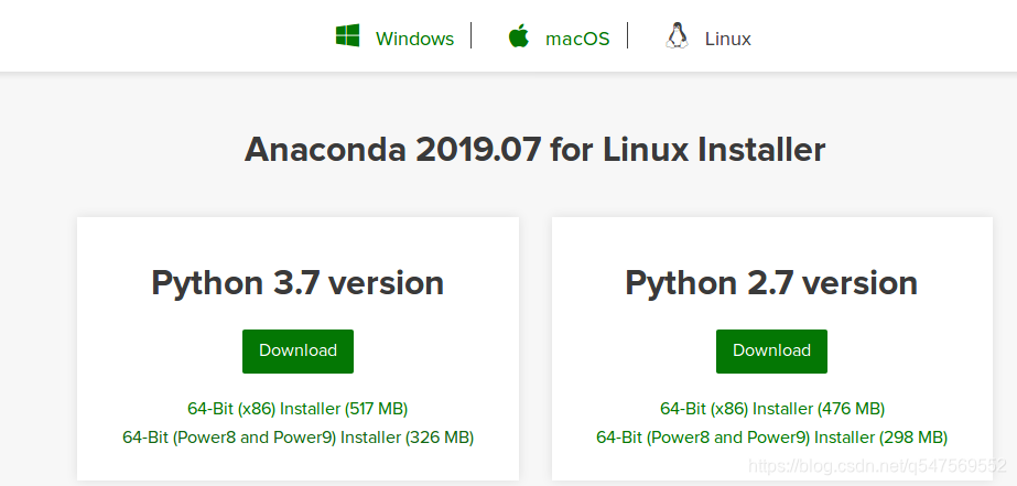 anaconda官网下载示意图