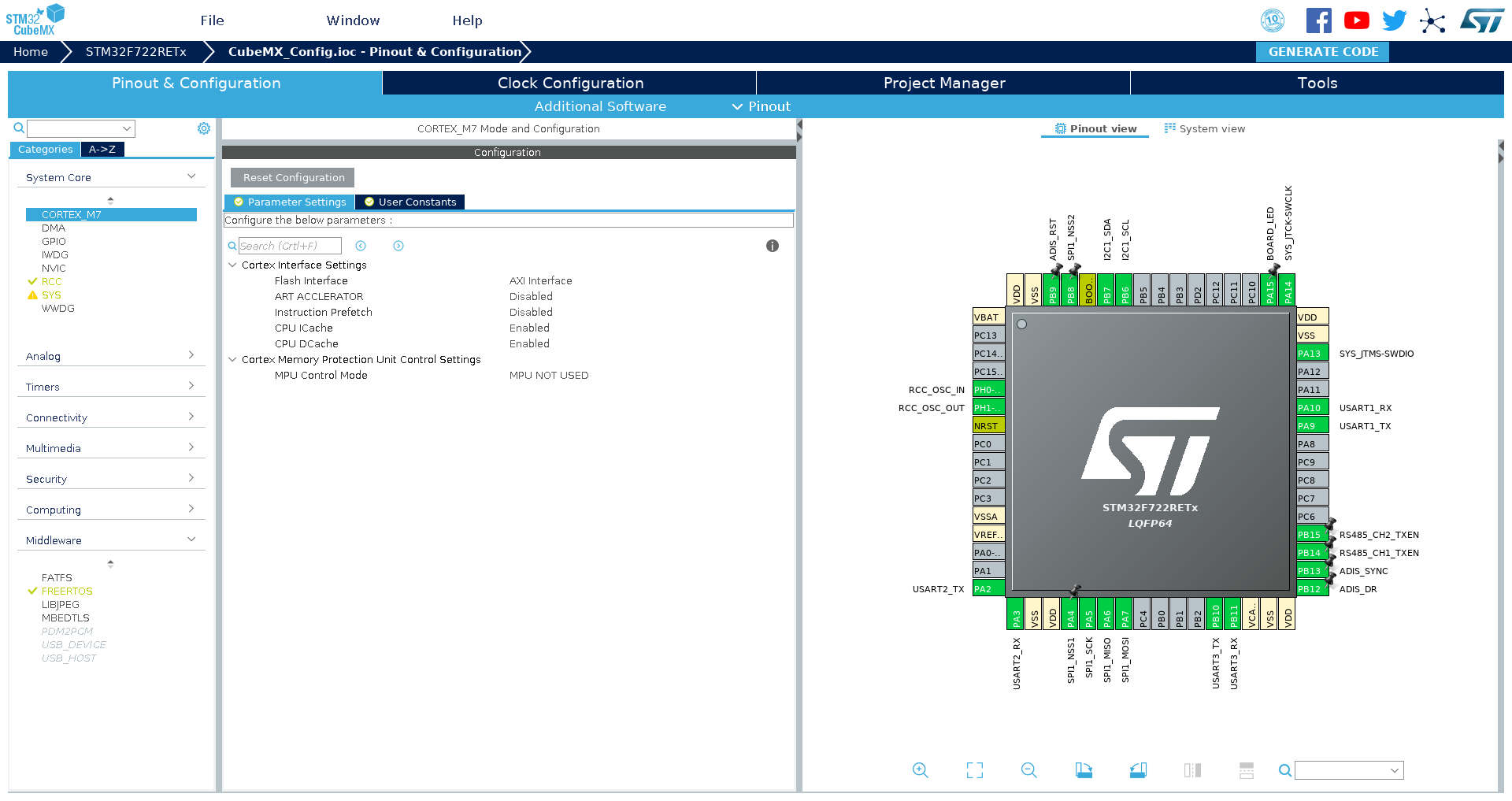 STM32CubeMX生成带FreeRTOS的工程 支持V6编译器 C++混编_cubemx的freertos是什么版本de-CSDN博客