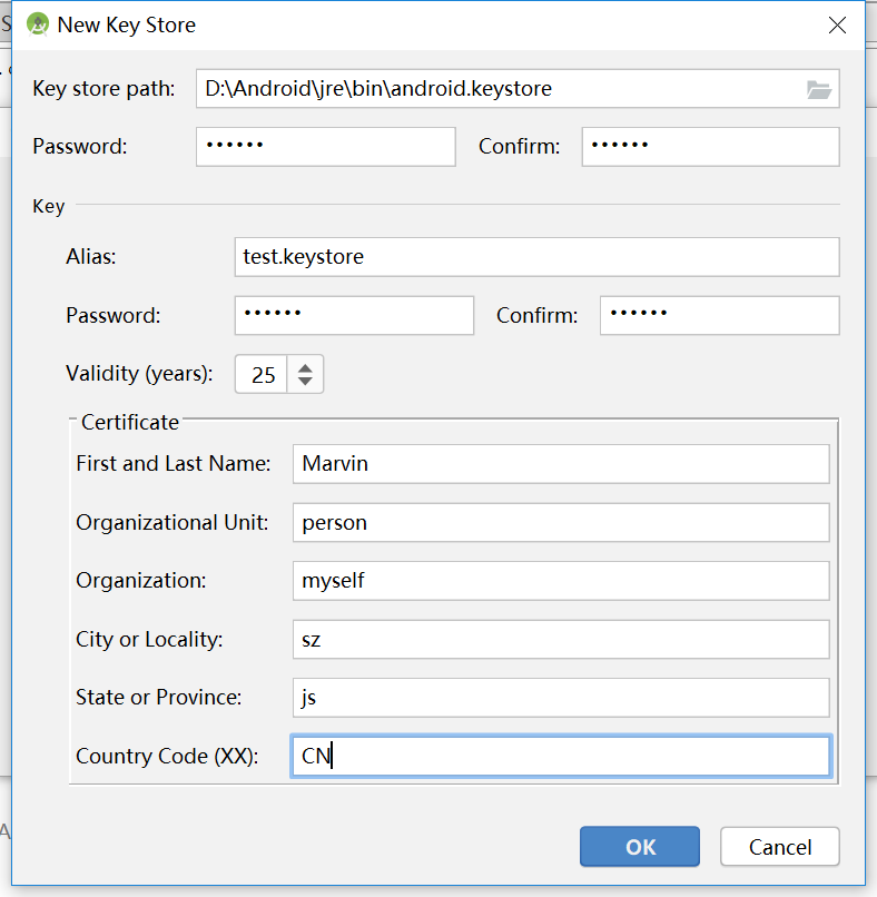 AndroidStudio生成并查看keystore文件_android studio 查看所有keystoreCSDN博客