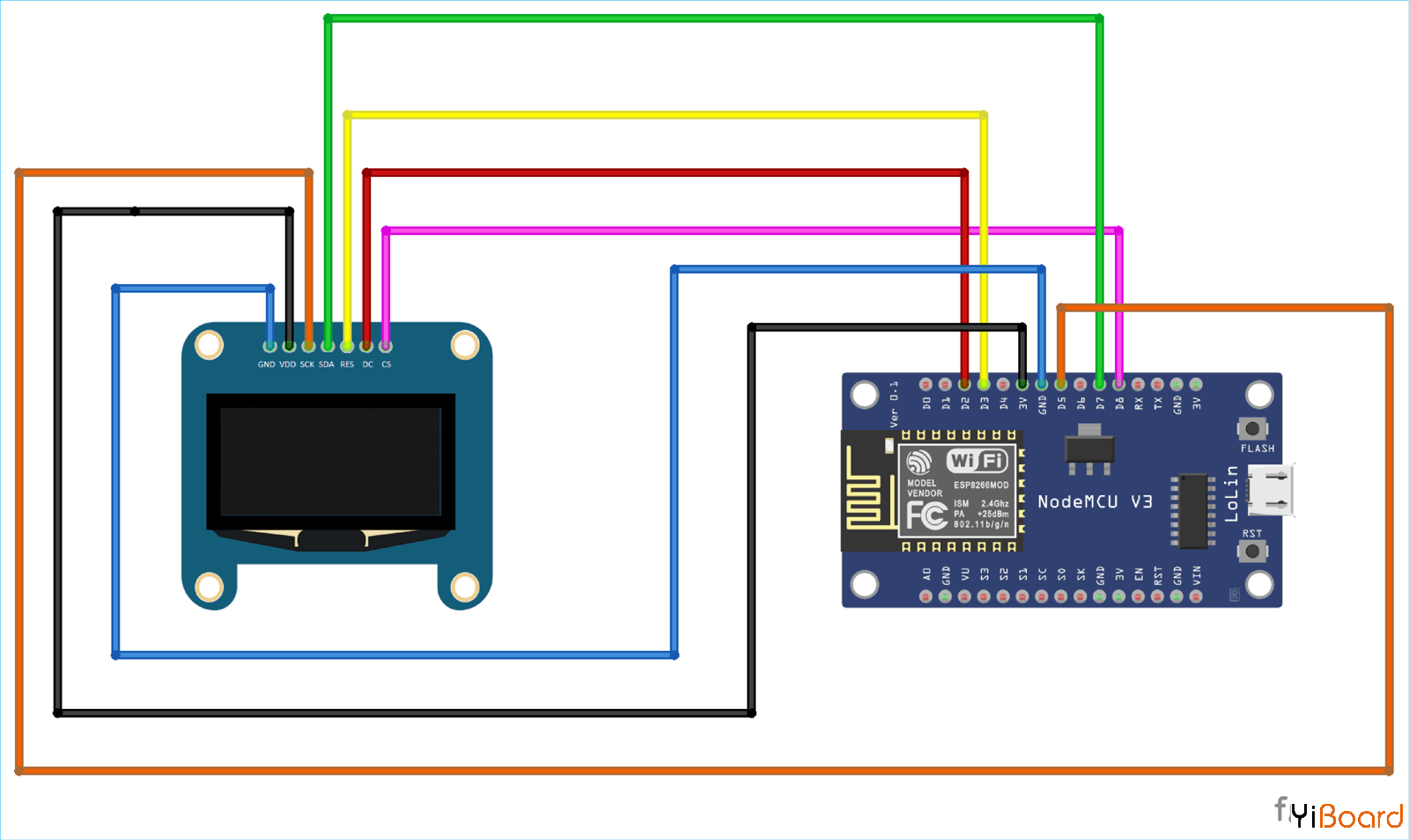 ESP8266接线图图片