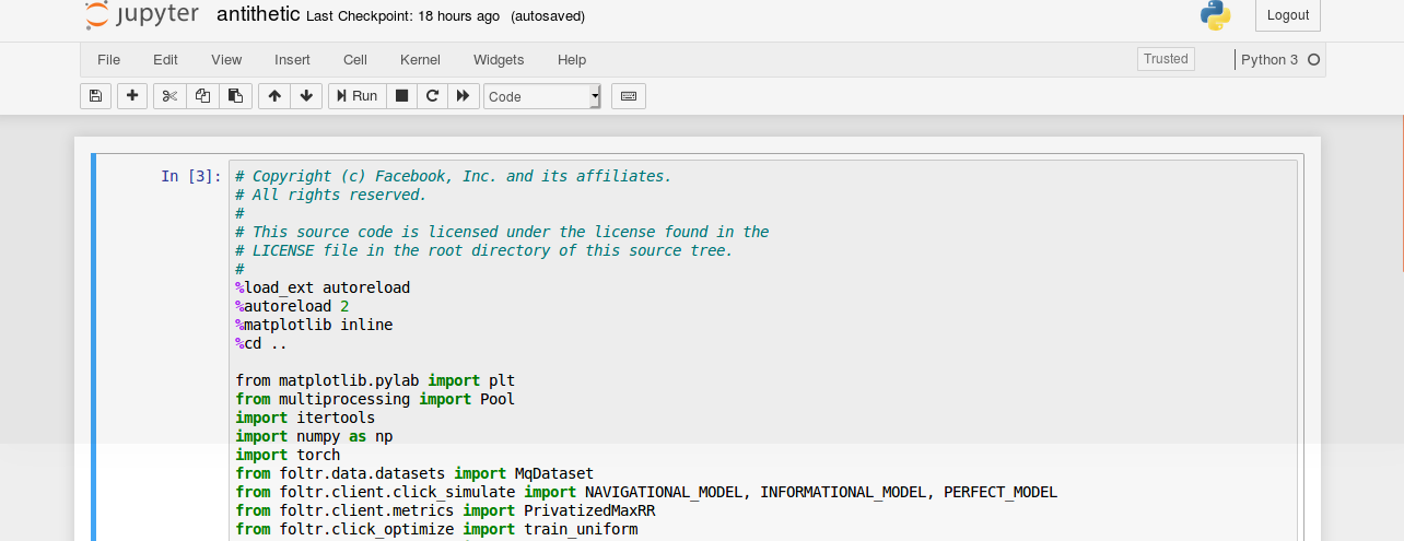 jupyter notebook运行界面