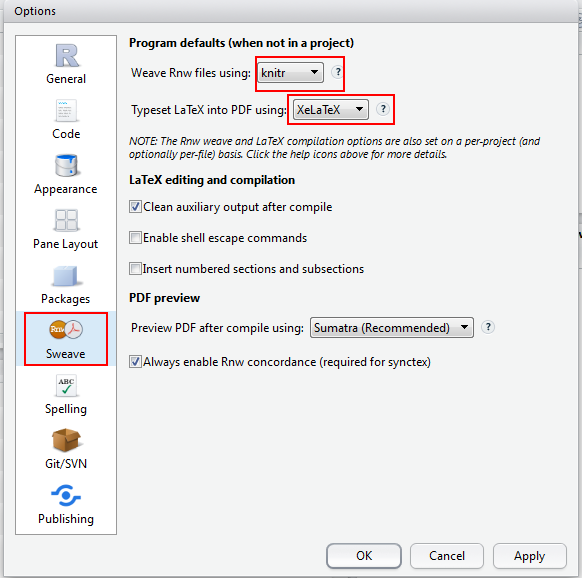 设置成xelatex方便生成中文的PDF