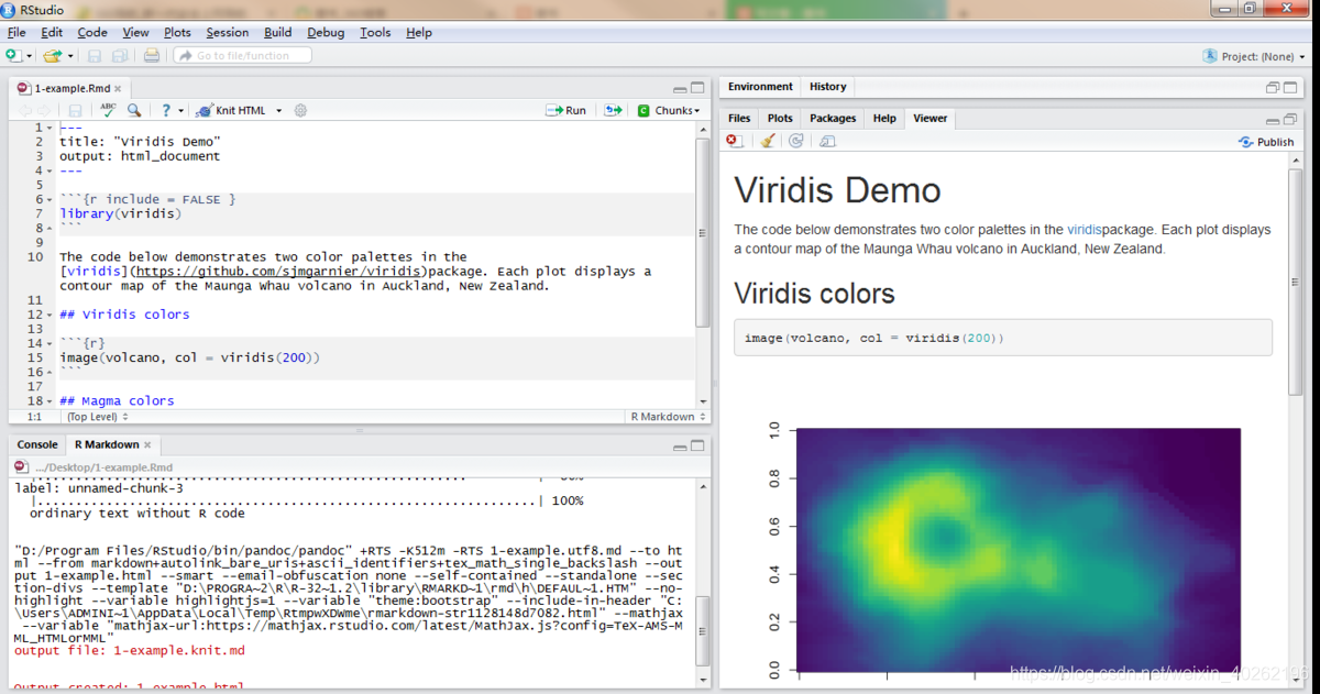 打开一个示例Rmarkdown文件