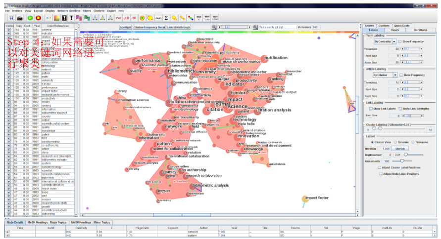 citespace（三）关键词共现分析和聚类分析
