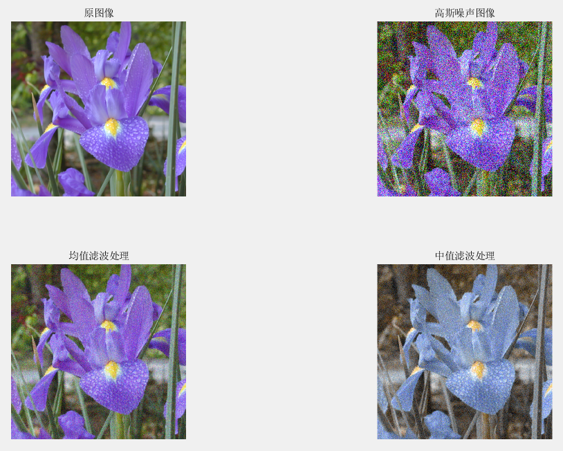 MATLAB详解高斯噪声、椒盐噪声，简单实现图像的均值滤波、中值滤波并分析其有效性