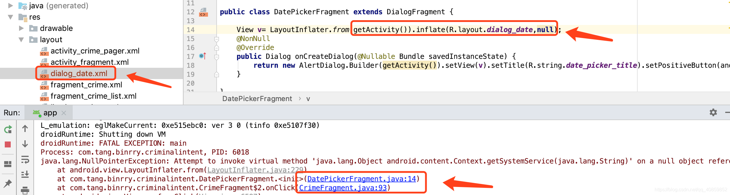 java.lang.NullPointerException: Attempt to invoke virtual method 'java ...