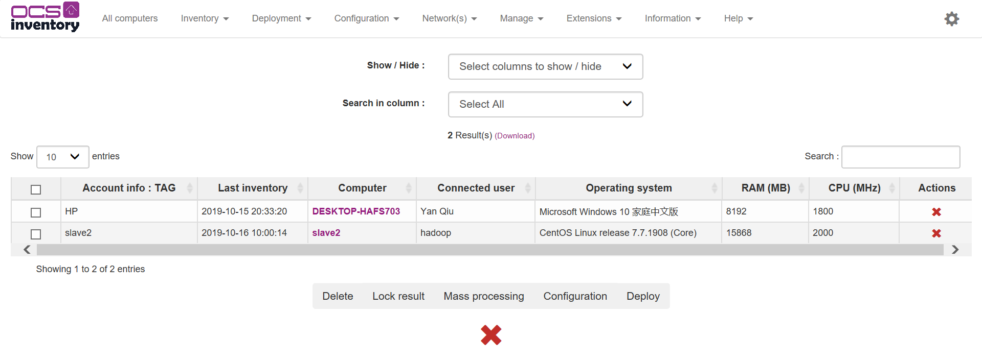 Ocsng Inventory 资产管理 使用 查询inventory Results Stone Fall的博客 Csdn博客