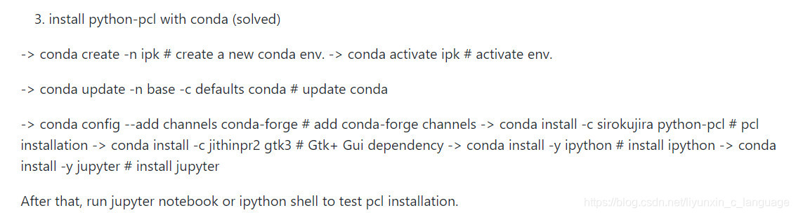 python中安装使用pcl