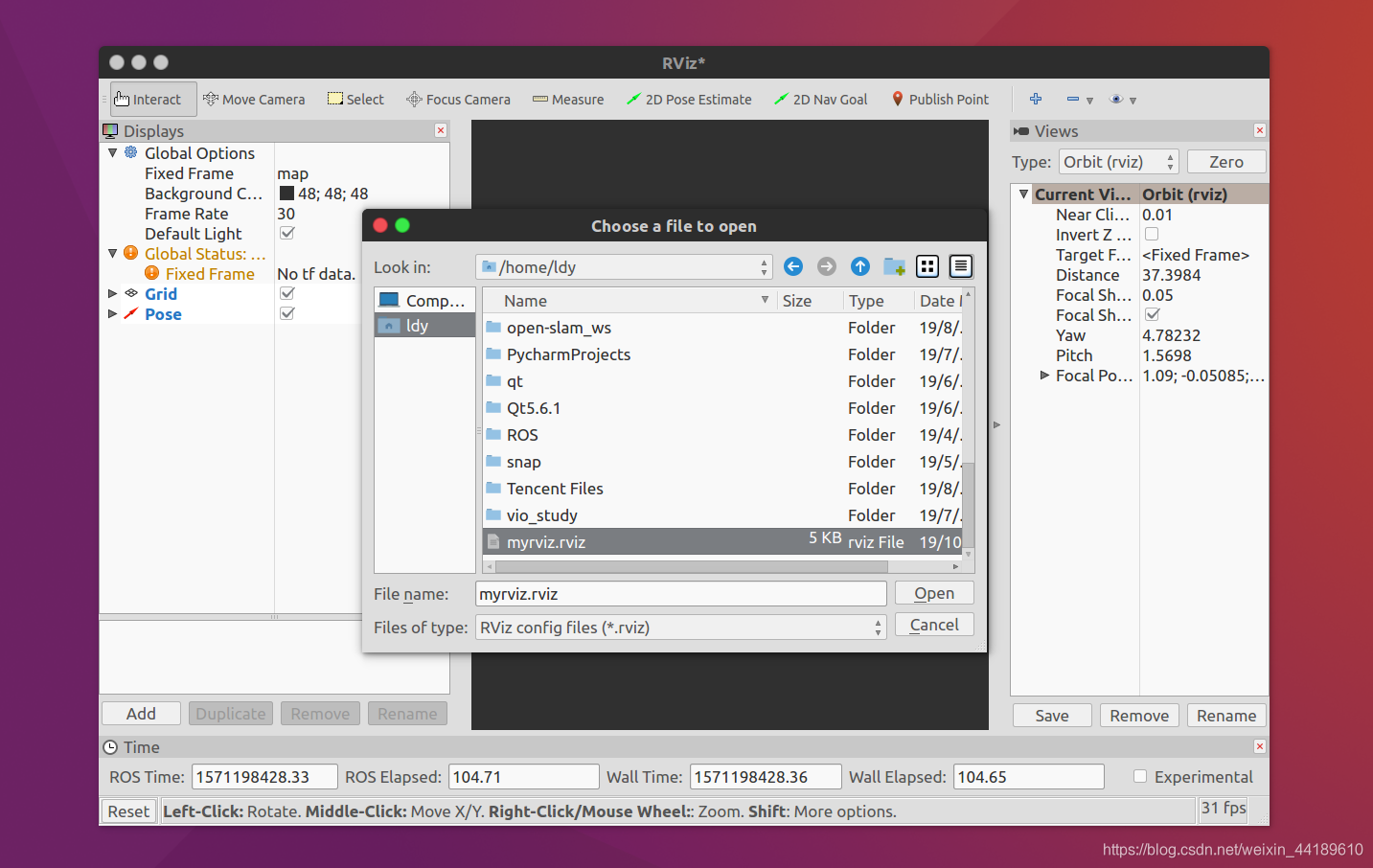 1. ROS中的rviz_rviz 中current view监听的话题-CSDN博客