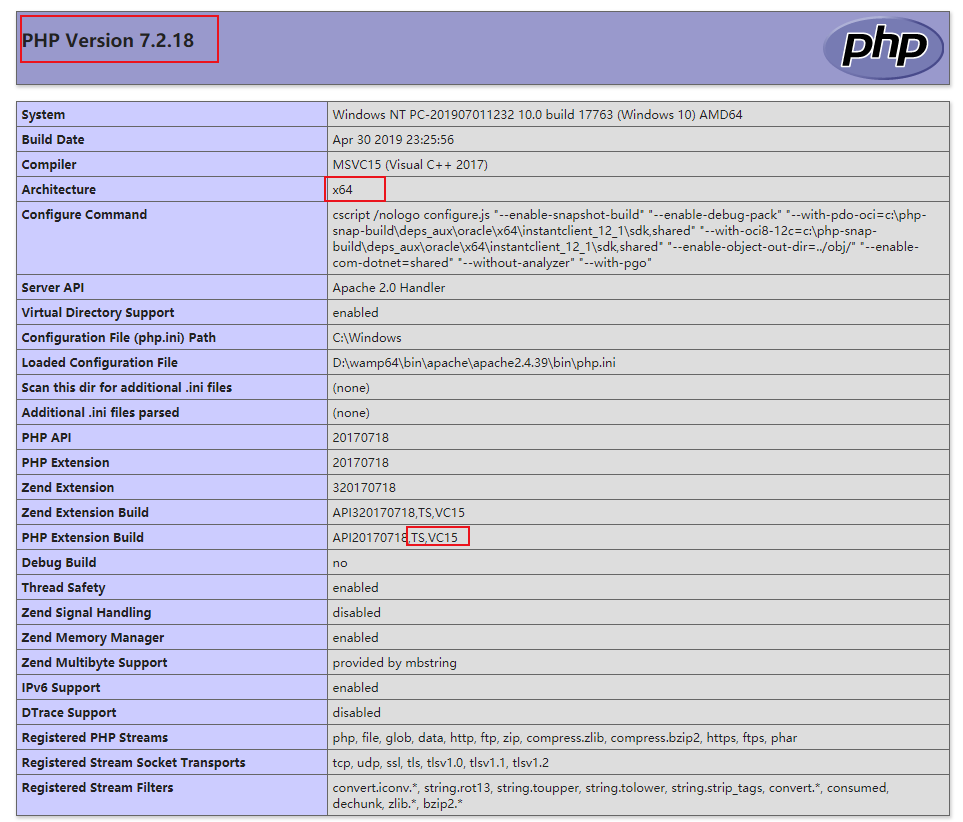 php版本信息