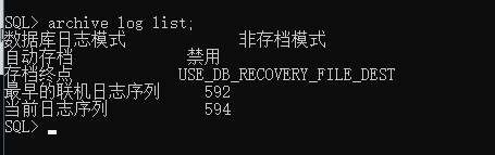 crchive log list查询结果