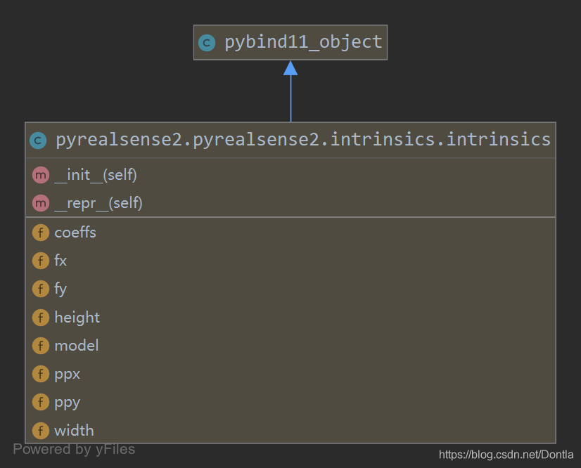 Intel Realsense D435 python wrapper pyrealsense.intrinsics类 (内参类 ...