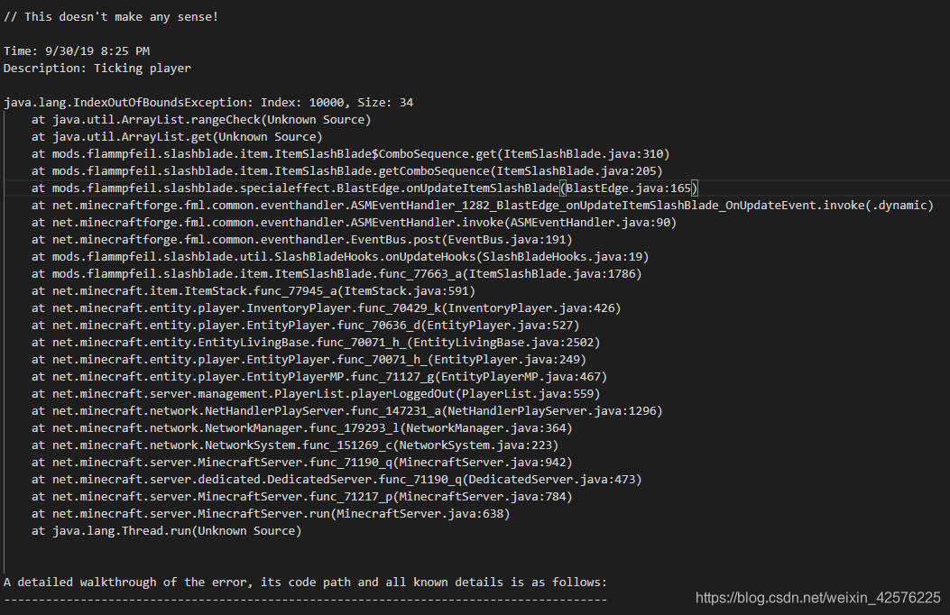 来看懂游戏 Minecraft 的崩溃报告吧 服务端 客户端 田所浩托trosuotro 博客园