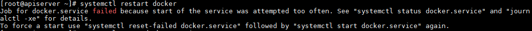  docker To Force A Start Use systemctl Reset failed Docker service 