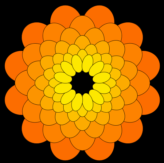 互动媒体技术使用processing代码生成花