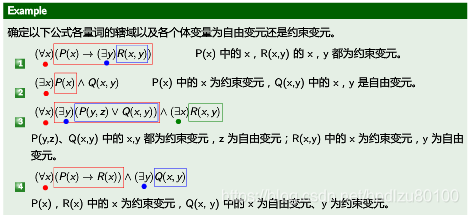 离散数学学习笔记 第四讲 谓词逻辑 第一部分 3 5 自由变元与约束变元 预见未来to50的专栏 Csdn博客