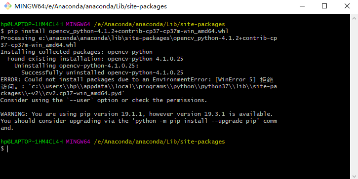 conda install opencv for python 3.5