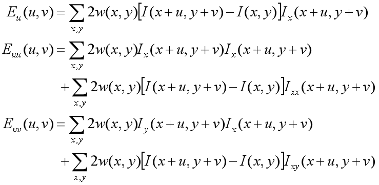 E(u,v)关于(0,0)的二阶泰勒展开式